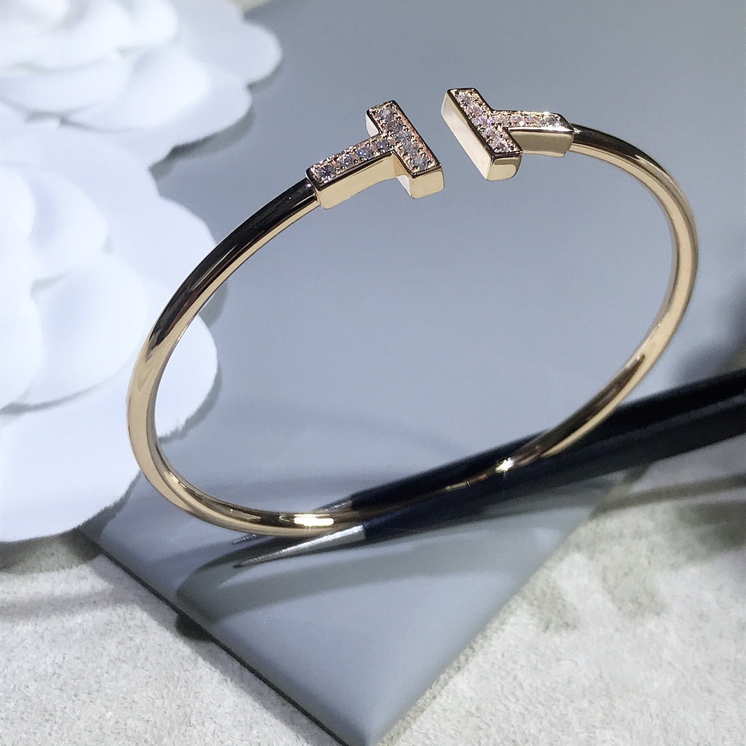 [Corinne]T BRACELET PINK GOLD 1.8MM DIAMOND