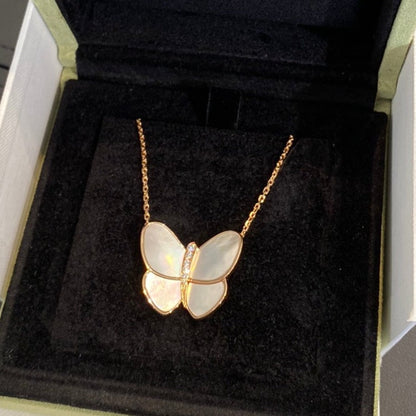 [⭐Corinne]BUTTERFLY GOLD MOP DIAMOND NECKLACE