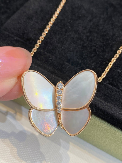 [⭐Corinne]BUTTERFLY GOLD MOP DIAMOND NECKLACE