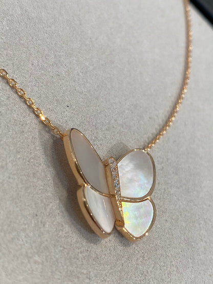 [⭐Corinne]BUTTERFLY GOLD MOP DIAMOND NECKLACE