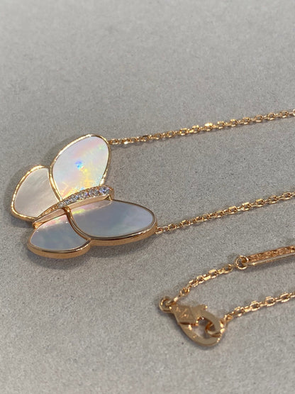 [⭐Corinne]BUTTERFLY GOLD MOP DIAMOND NECKLACE