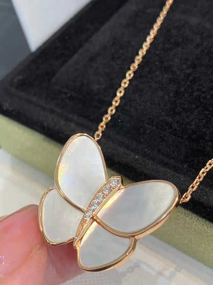 [⭐Corinne]BUTTERFLY GOLD MOP DIAMOND NECKLACE
