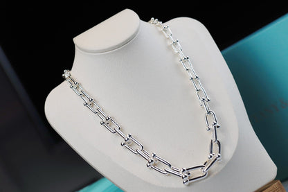[Corinne]HARDWEAR LINK SILVER NECKLACE