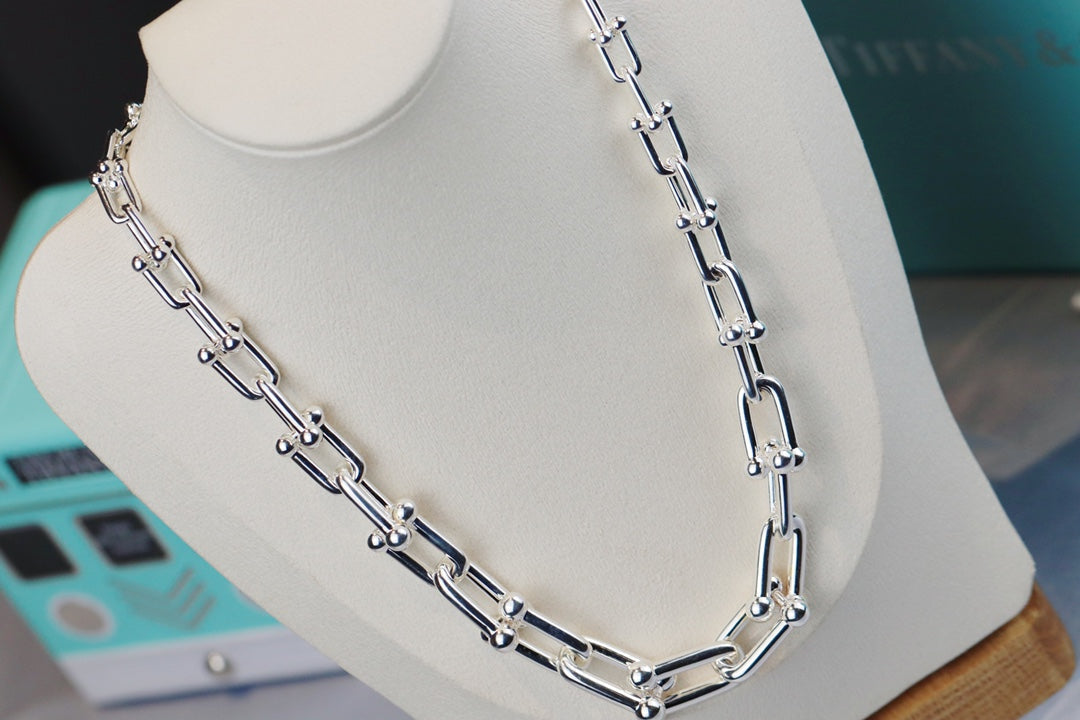 [Corinne]HARDWEAR LINK SILVER NECKLACE