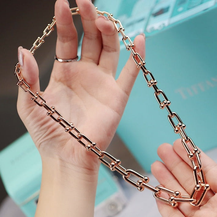 [Corinne]HARDWEAR LINK GOLD NECKLACE