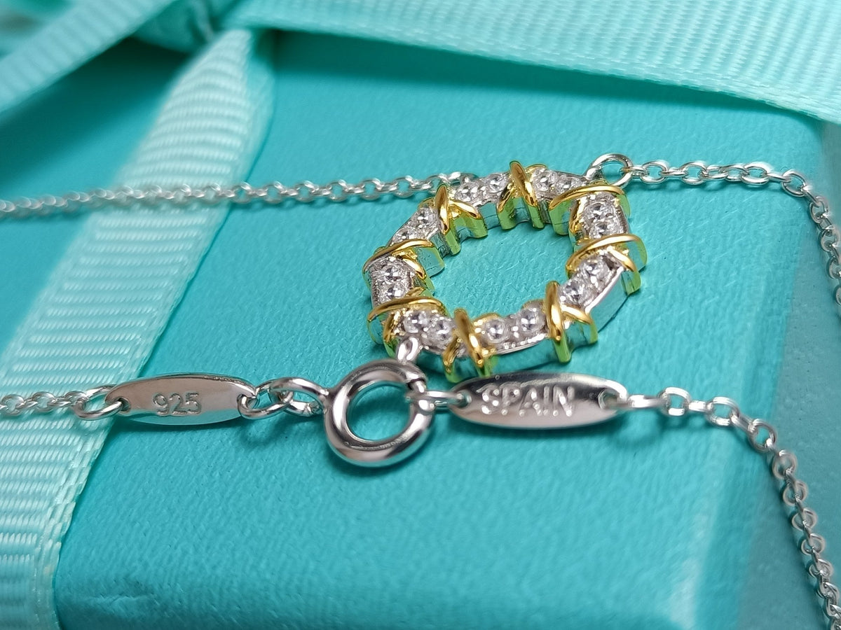 [Corinne]SIXTEEN STONE NECKLACE GOLD