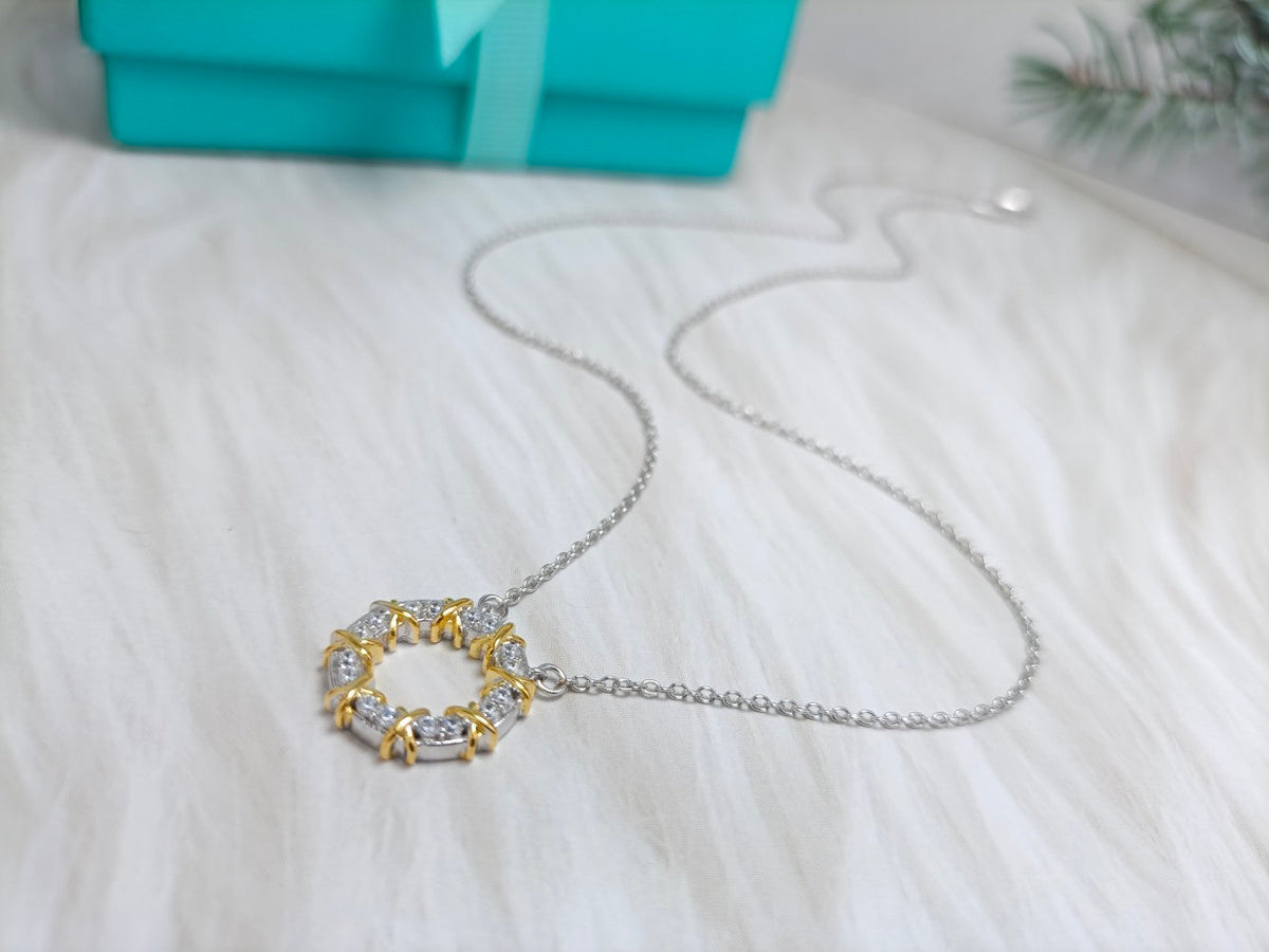 [Corinne]SIXTEEN STONE NECKLACE GOLD