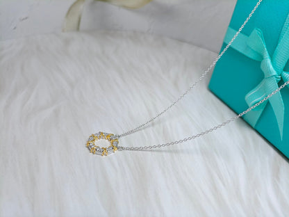 [Corinne]SIXTEEN STONE NECKLACE GOLD