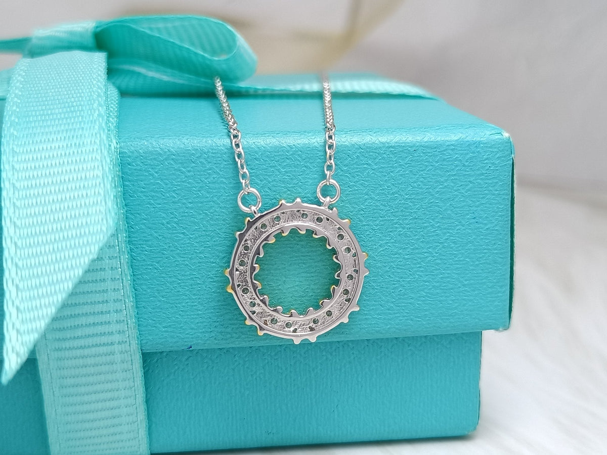 [Corinne]SIXTEEN STONE NECKLACE GOLD