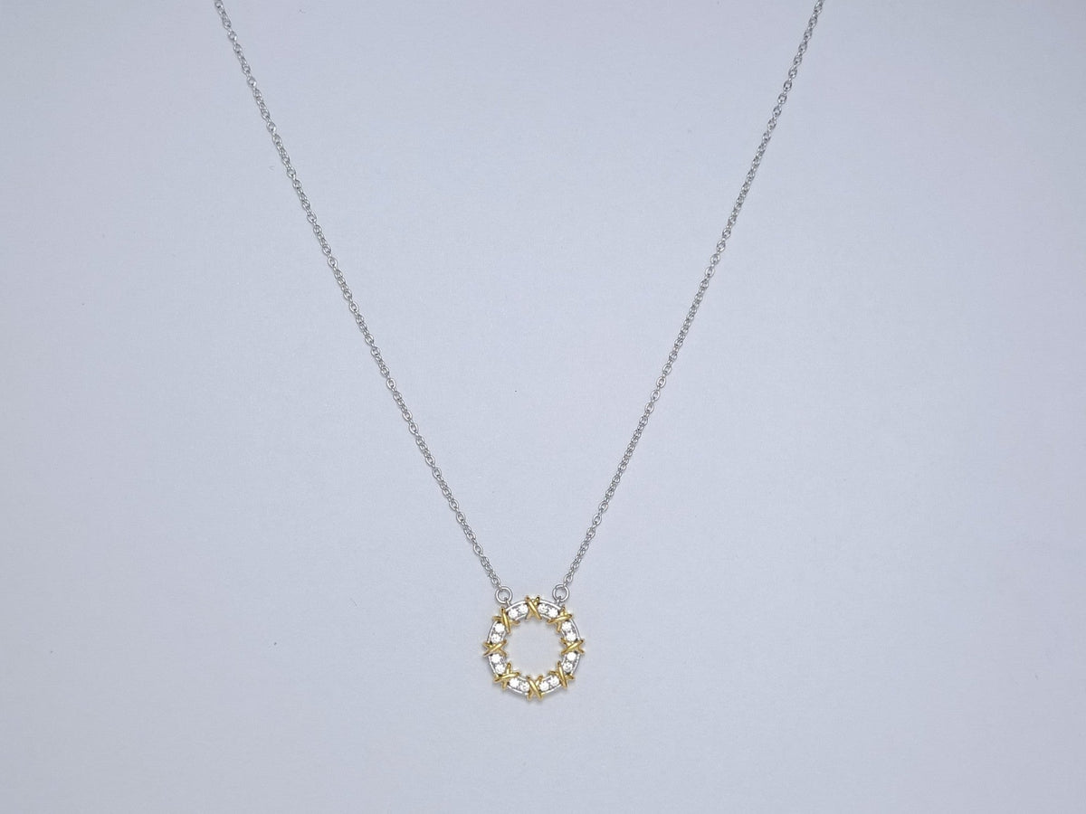 [Corinne]SIXTEEN STONE NECKLACE GOLD