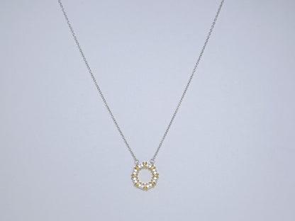 [Corinne]SIXTEEN STONE NECKLACE GOLD