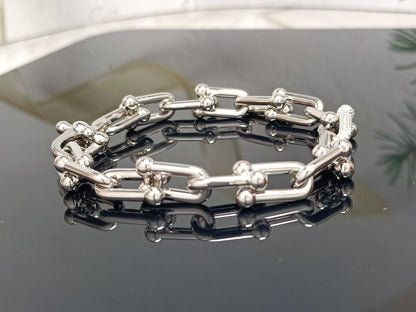 [Corinne]HARDWEAR BRACELET PINK GOLD AND SILVER DIAMOND
