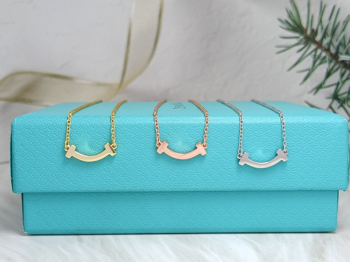 [Corinne]MINI SMILE PEDANT NECKLACE