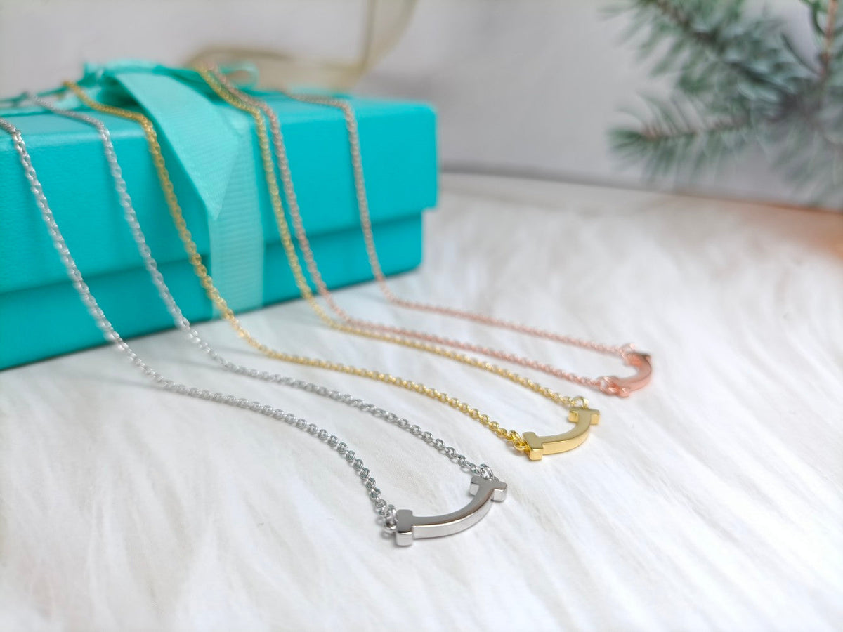 [Corinne]MINI SMILE PEDANT NECKLACE