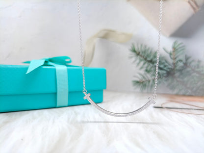 [Corinne]BIG SMILE PEDANT DIAMOND NECKLACE