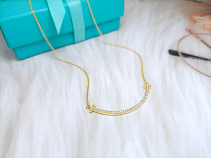 [Corinne]BIG SMILE PEDANT DIAMOND NECKLACE