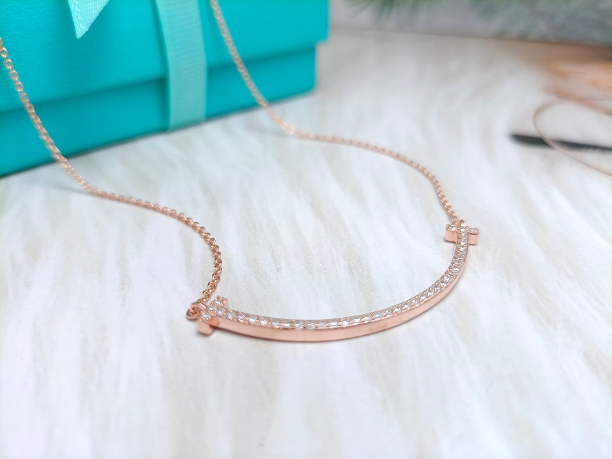 [Corinne]BIG SMILE PEDANT DIAMOND NECKLACE