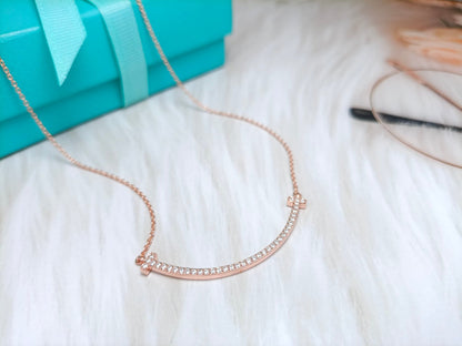 [Corinne]BIG SMILE PEDANT DIAMOND NECKLACE