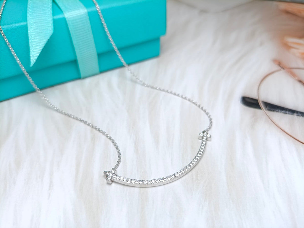 [Corinne]BIG SMILE PEDANT DIAMOND NECKLACE