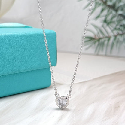 [Corinne]HEART BIG DIAMOND NECKLACE