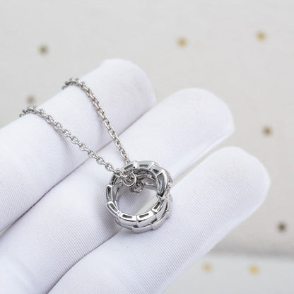 [⭐Corinne]SERPENTI SILVER NECKLACE DIAMOND