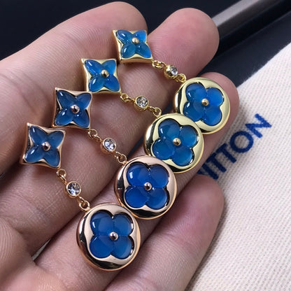 [⭐Corinne]STAR AND SUN AGATE DIAMOND EARRINGS
