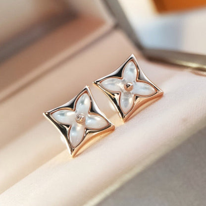 [⭐Corinne]STAR MOP PINK GOLD EARRINGS