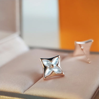 [⭐Corinne]STAR MOP PINK GOLD EARRINGS
