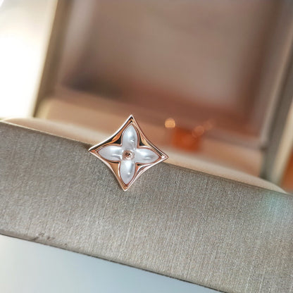 [⭐Corinne]STAR MOP PINK GOLD EARRINGS