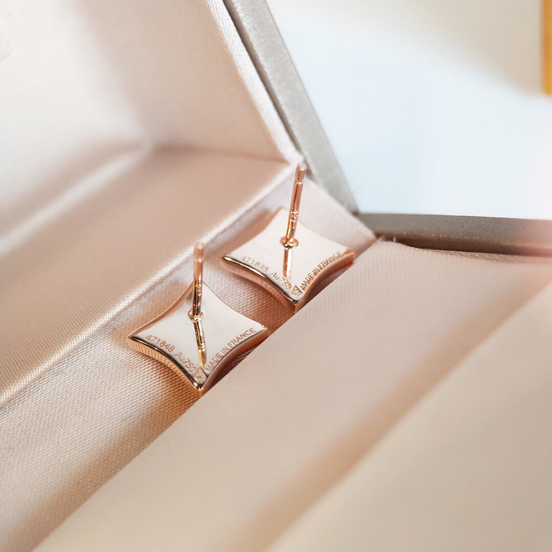 [⭐Corinne]STAR MOP PINK GOLD EARRINGS