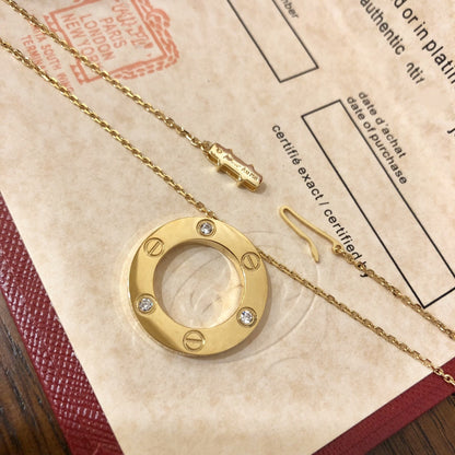 [⭐Corinne]LOVE NECKLACE 16MM 3 DIAMONDS