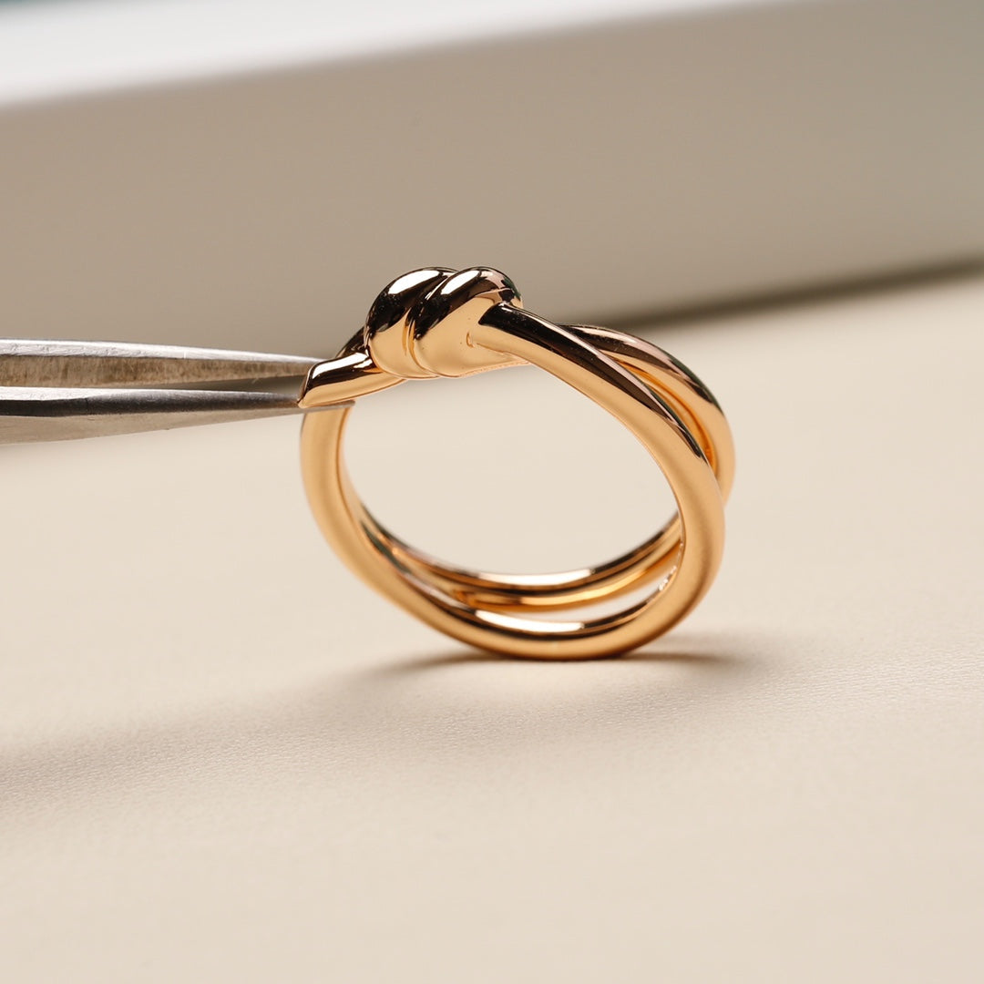 [Corinne]KNOT RING PINK GOLD