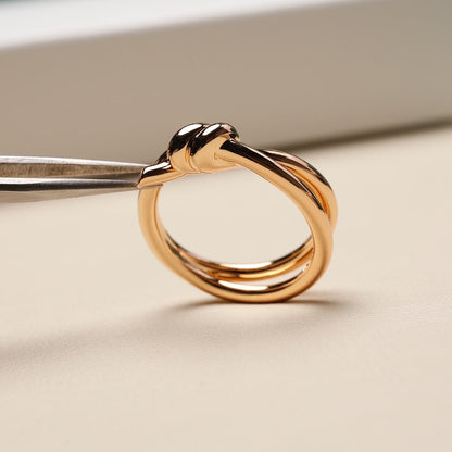 [Corinne]KNOT RING PINK GOLD