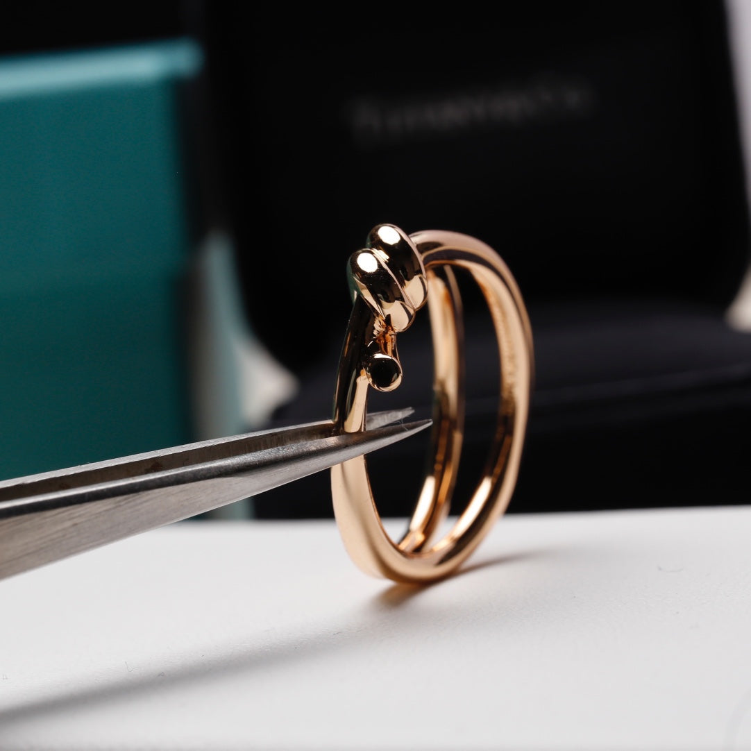 [Corinne]KNOT RING PINK GOLD