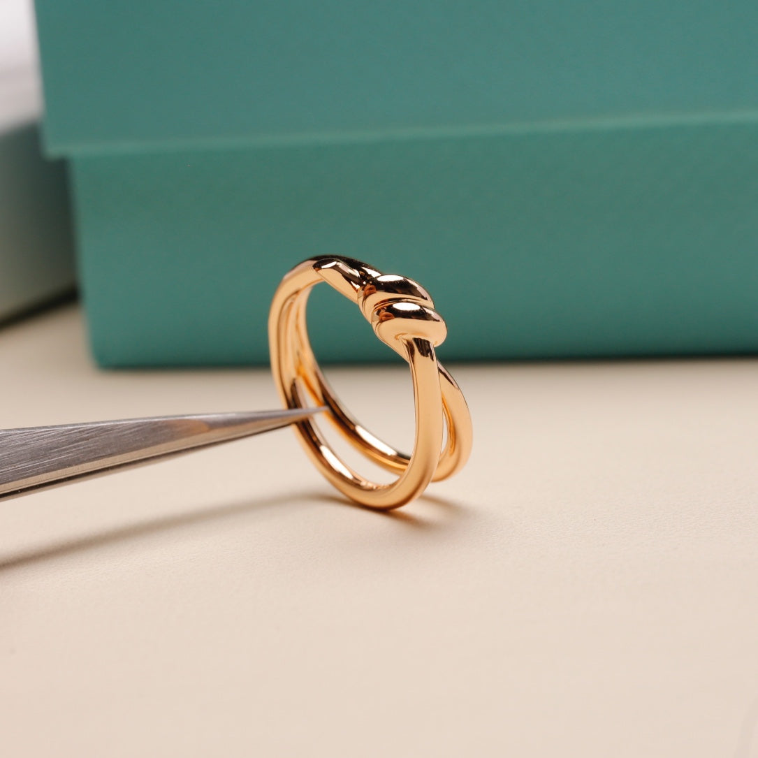 [Corinne]KNOT RING PINK GOLD