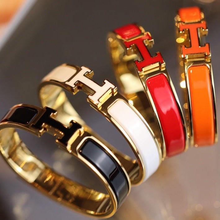[⭐Corinne]H BRACELET 12MM GOLD