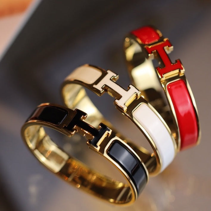 [⭐Corinne]H BRACELET 12MM GOLD