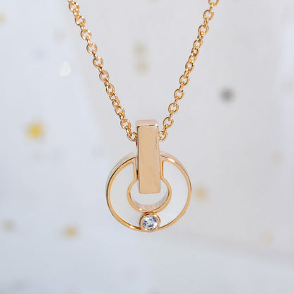[⭐Corinne]GARI NECKLACE PINK GOLD MOP
