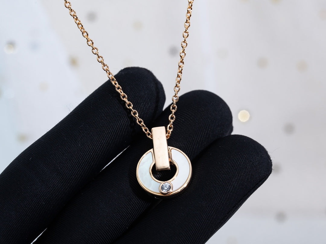 [⭐Corinne]GARI NECKLACE PINK GOLD MOP