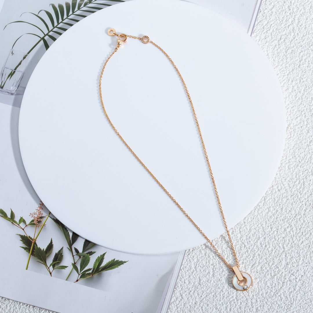 [⭐Corinne]GARI NECKLACE PINK GOLD MOP