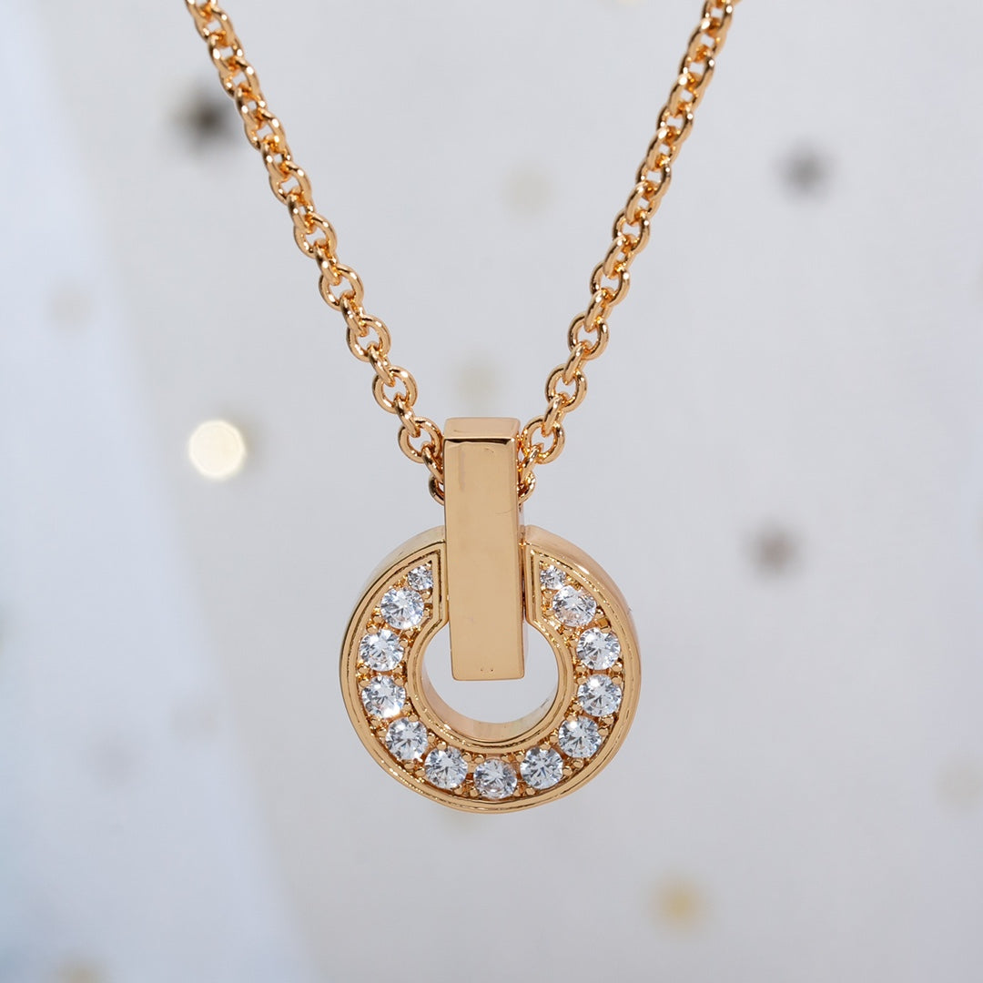 [⭐Corinne]GARI NECKLACE PINK GOLD DIAMOND