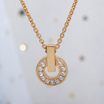 [⭐Corinne]GARI NECKLACE PINK GOLD DIAMOND