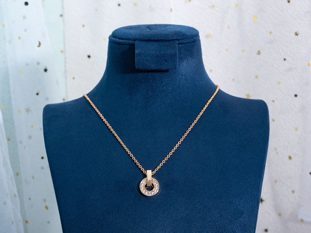 [⭐Corinne]GARI NECKLACE PINK GOLD DIAMOND