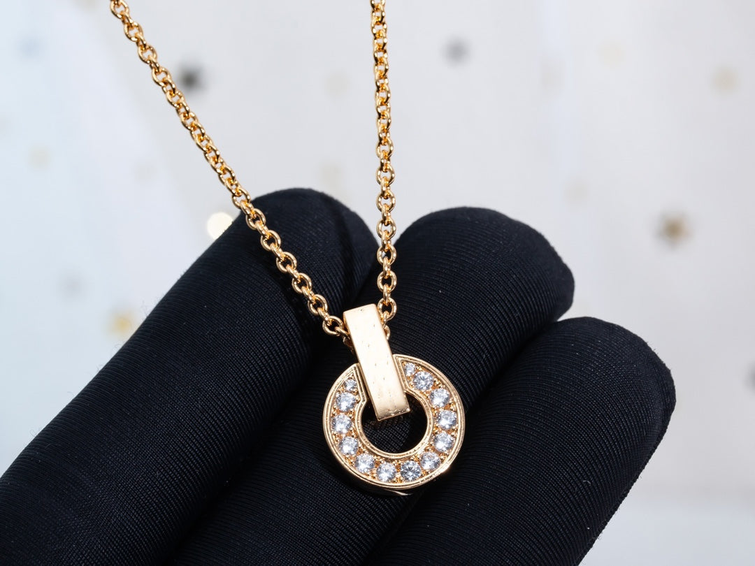 [⭐Corinne]GARI NECKLACE PINK GOLD DIAMOND