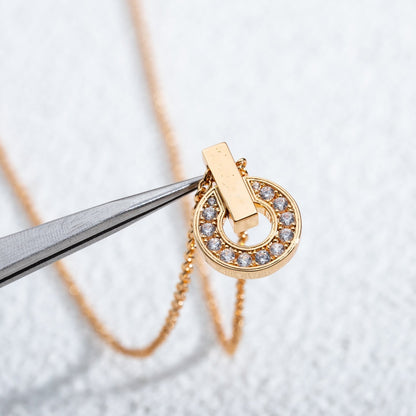 [⭐Corinne]GARI NECKLACE PINK GOLD DIAMOND