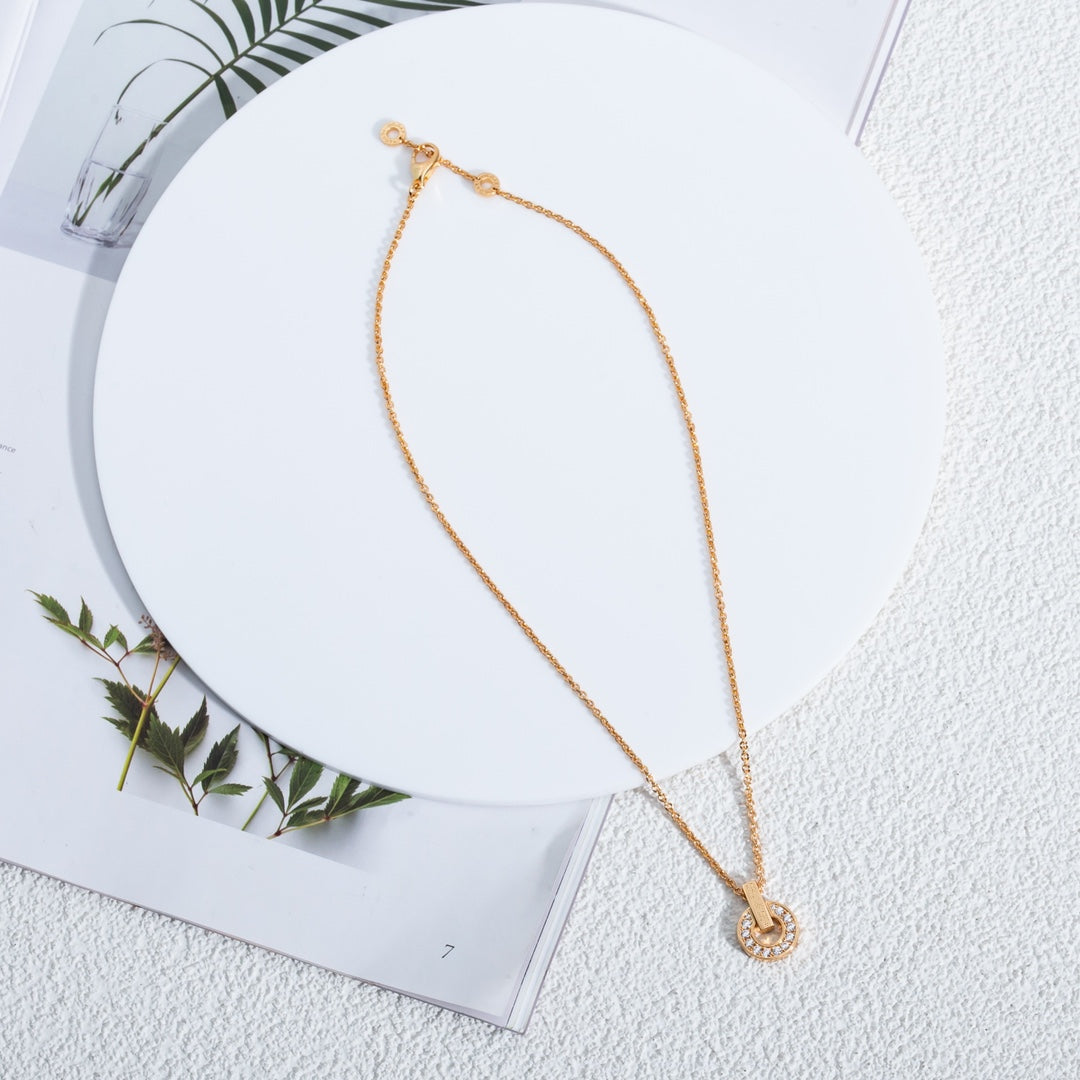 [⭐Corinne]GARI NECKLACE PINK GOLD DIAMOND