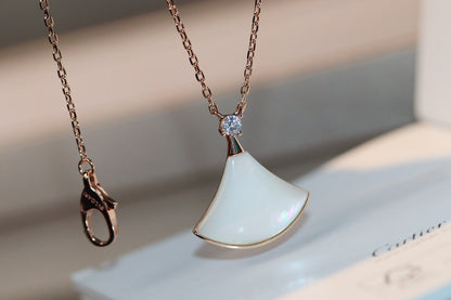 [⭐Corinne]DREAM NECKLACE WHITE MOP PINK GOLD 1 DIAMOND