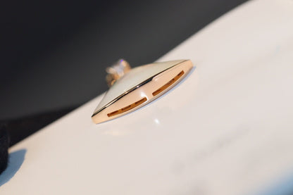 [⭐Corinne]DREAM NECKLACE WHITE MOP PINK GOLD 1 DIAMOND