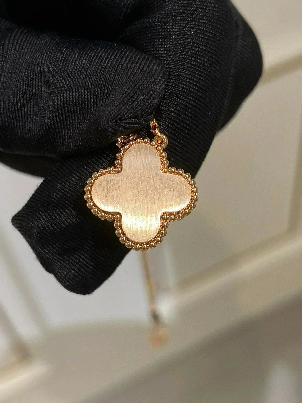 [⭐Corinne]CLOVER 15MM DIAMOND RHODONITE NECKLACE