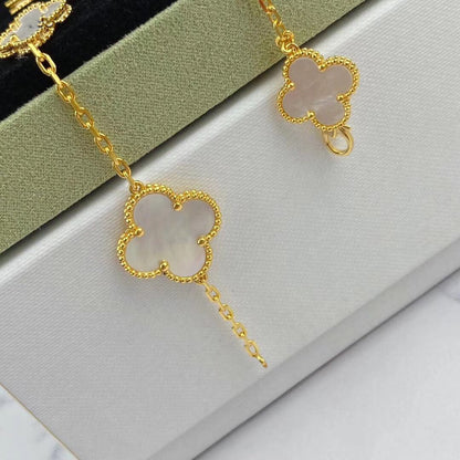 [⭐Corinne]MAGIC CLOVER MOP GOLD BRACELET 5 MOTIFS